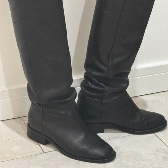 CHANEL Knee High Leather Equestrian Riding Boots - Picture 4 of 14